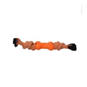 Basil Chew Rope & Bone Dog Toy
