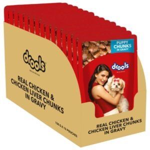 Drools Real Chicken & Chicken Liver Chunks in Gravy Puppy