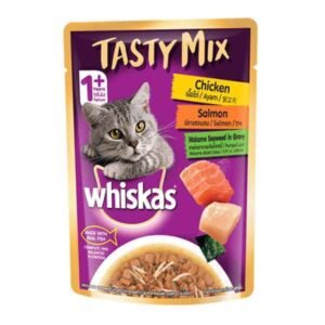 Whiskas Chicken With Salmon Wakame Seaweed in Gravy Tasty Mix Adult Cat Wet Food
